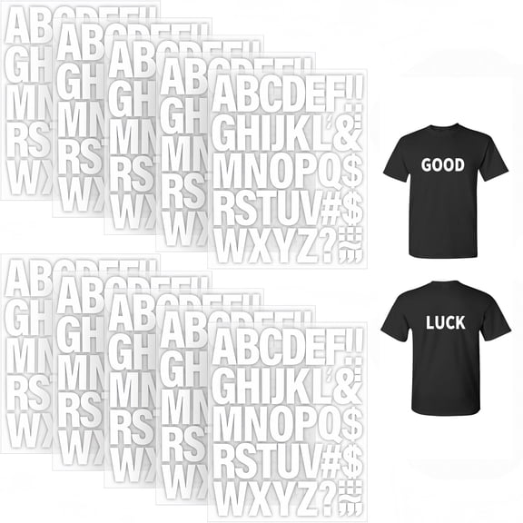 10 Pack Alphabet Heat Transfer Designs for Custom Clothing Projects