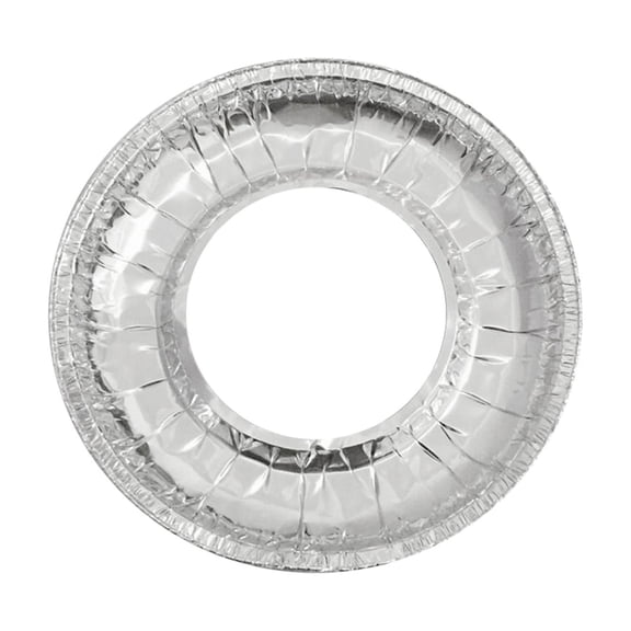 10-Pack Aluminum Foil Gas Stove Covers - 9.06x9.06in Heat-Resistant Grease Liners for Burner Protection (Silver/B)