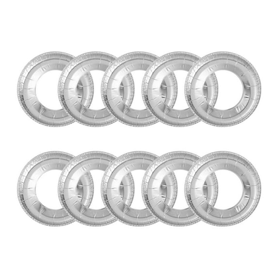 10-Pack Aluminum Foil Stove Burner Covers - 8.5"x8.5" Disposable Drip Pans for Gas Range Protection