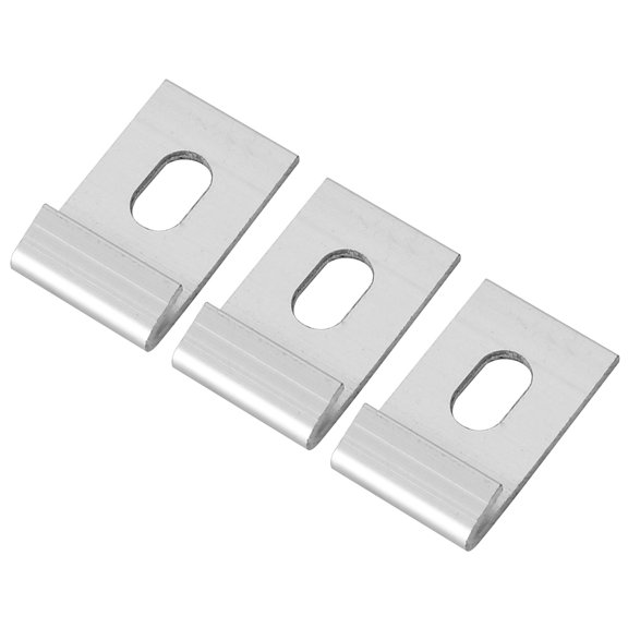 10-Pack Aluminum Greenhouse Base Clips, 1.3x0.8 Inch Snap-Fix Hardware for Outdoor Garden Structures 10Pcs