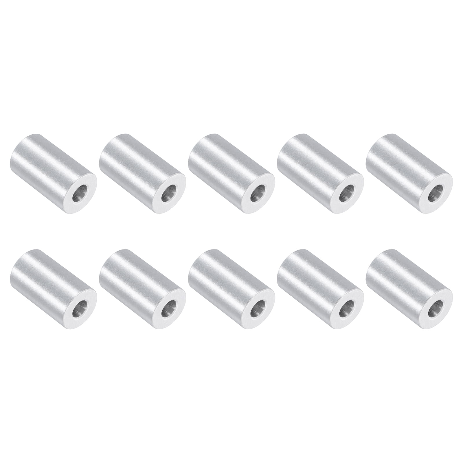 10 Pack Aluminum Spacers, 3/4" OD x 5/16" ID x 1-1/4"L for M8 Screw Bolts