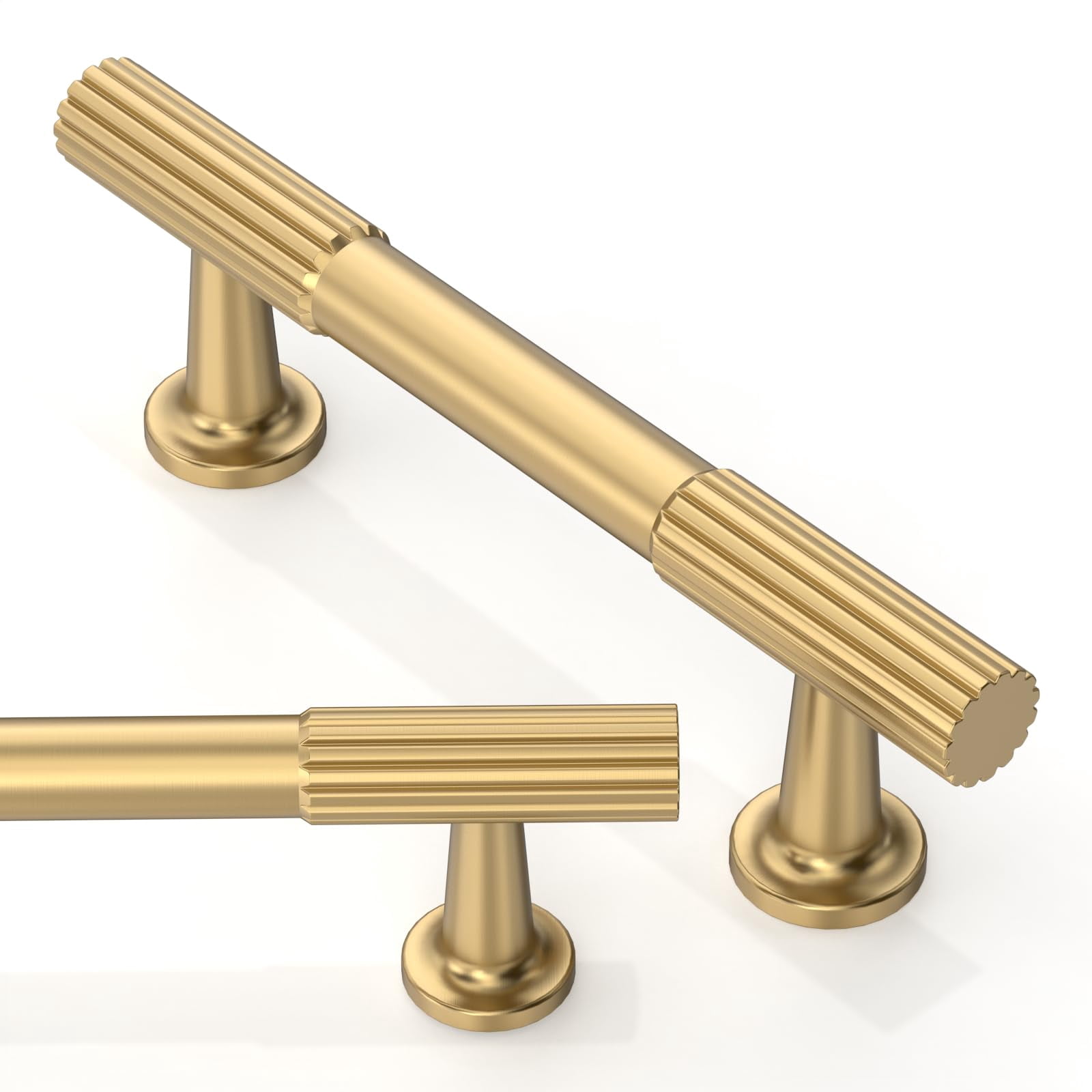 10 Pack Antique Brass Cabinet Knobs 1-1/10 Inch(28mm) Single Hole Cabinet Pulls Round Kitchen Cabinet Knobs Drawer Knobs