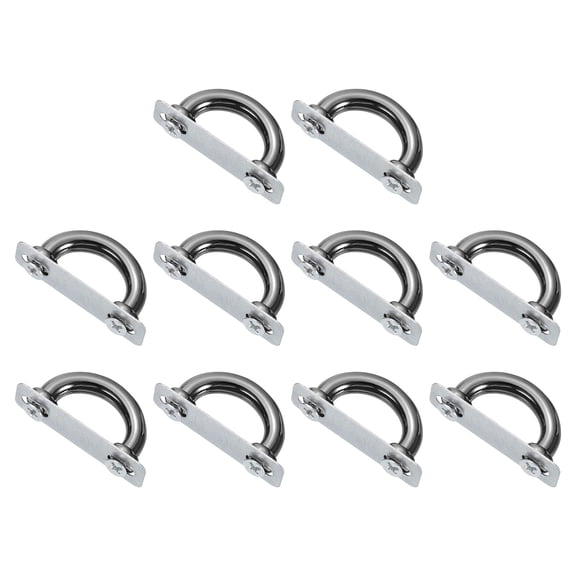 10 Pack Arch Bridge Buckle, Metal D-Ring Connector Buckles Shackle 26x14x4mm for Bag Hanger Purse Strap DIY Craft, Black