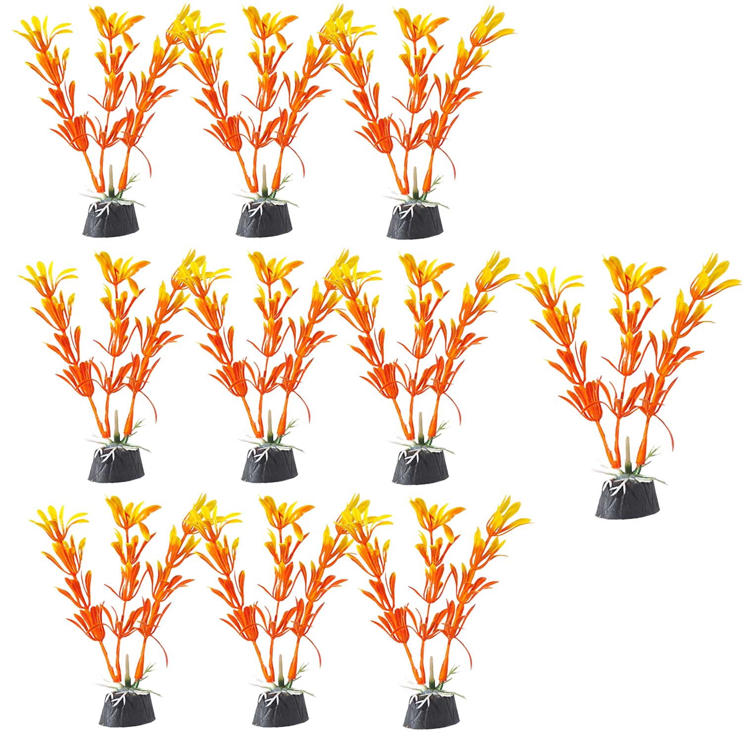 Photo inspiration: Visual Reference: 10 Pack Artificial Aquatic Plants Plastic Aquarium Decorations With 4