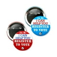 thumbnail image 1 of 10 Pack - Ask Me I Can Help You Register to Vote! Pinback Button Badges - 3 Inch, 1 of 2