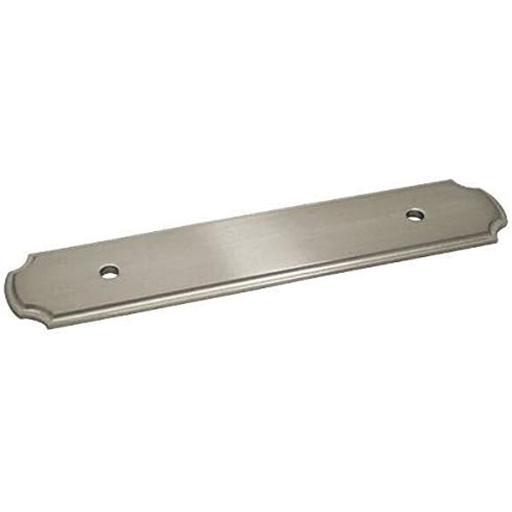 10 Pack - B-112-96SN Satin Nickel Cabinet Hardware Handle Pull Backplate/Back Plate 3-3/4" Inch (96mm) Hole Centers