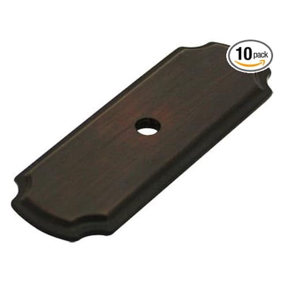 10 Pack - B-112ORB Oil Rubbed Bronze Cabinet Knob Backplate/Back Plate