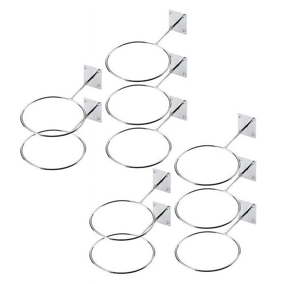 10 Pack Ball Holders Wall Mount Sports Exercise Ball Storage Rack Organizer for Display Basketball Volleyball Soccer