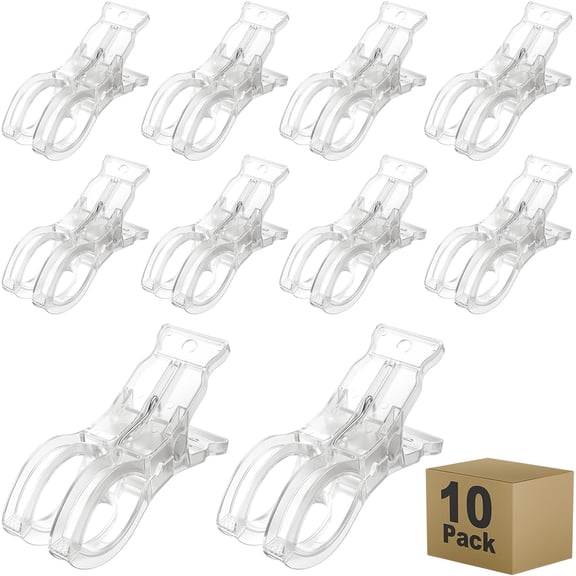 10 Pack Balloon Arch Clips, Large Clear Spring Clamps for Backdrop, 3.5'' Plastic Clips Supplies for Birthday Decoration Accessories Beach Towels Crafts Swimming Pool Photography Studios