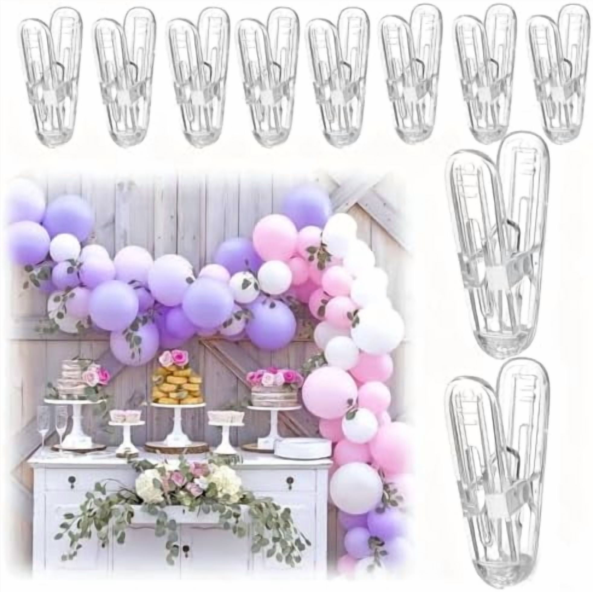 10Pack Large Balloon Arch Clips Plastic Transparent Backdrop Spring Clamps 3 5 Inch Heavy Duty Clip For Balloon Arch Kit