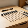 thumbnail image 1 of 10 Pack Ballpoint Pen Refills 70mm Short, Smooth Writing Replacement for Standard Pens, Crystal Pen Core Black Ink, 1 of 6