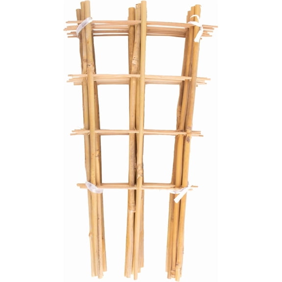 10 Pack Bamboo Trellis for Climbing Plants 16" Natural Garden Ladder Trellis, Fan -Shaped Plant Support Trellis for Potted Plant Decor