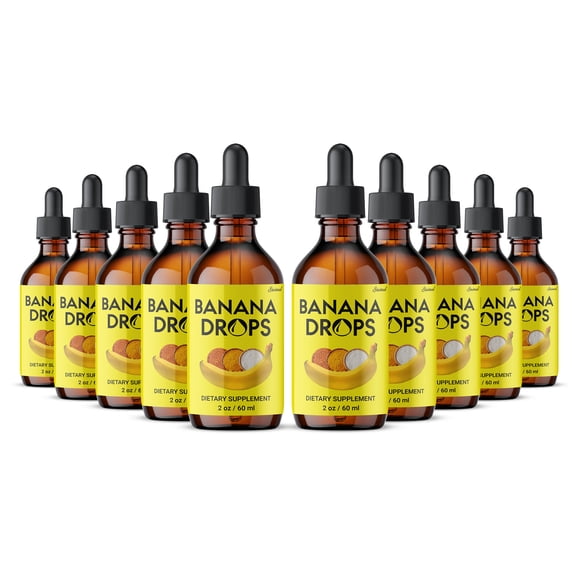 (10 Pack) Banana Drops Supplement, Advanced High Potency Formula, Liquid Extract, 10 Month Supply