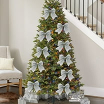 10 Pack Beautiful Solid Color Christmas Bows Ornament For Christmas Tree 5.91x5.51 inch Plastic Wreath Ribbon Bows Rustic Crafts Gift Bows for Xmas Wreaths Garland Gift Wrapping Wedding Decor