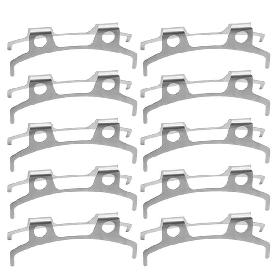 10 Pack Bicycle Disc Brake Pad Springs Stainless Steel Elastic Clips for E-Bike and Motorcycle Brake Calipers, High Elasticity Separation Components Replacement Parts Silver