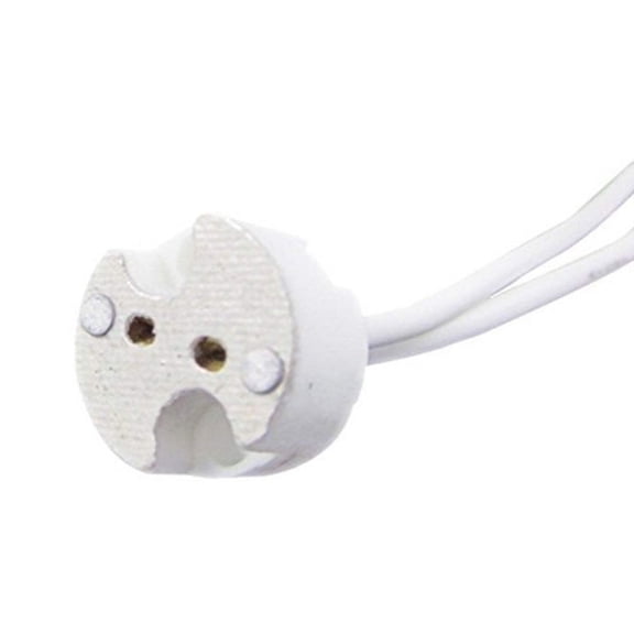 10 Pack Bioluz LED MR16 Socket, GU5.3 Socket, LED Halogen Lamp Ceramic Wire Connector Base Socket Adapter MR16 MR11 G4 GU5.3 Socket (Pack of 10)