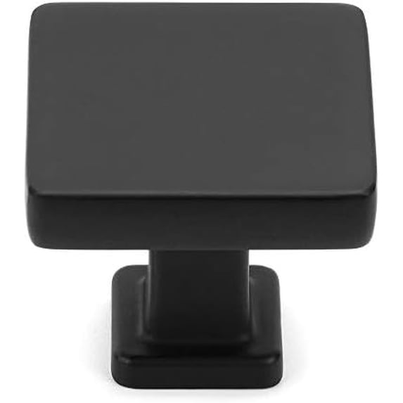 10 Pack Black Cabinet Knobs Matte Black Drawer Knobs K08 Square Single ...