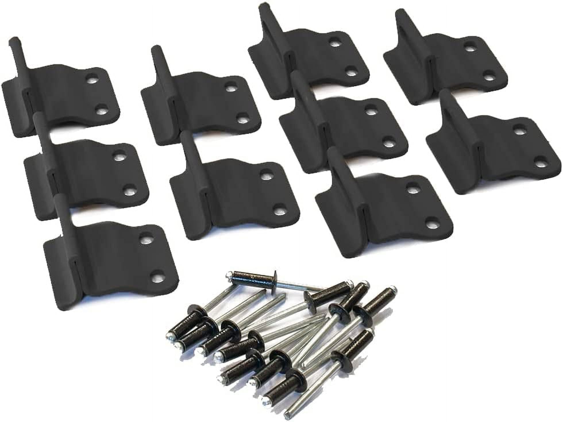 10 Pack, Black, Canvas/ Tarp Tie Down Hook (A), plus Black Rivet kit ...