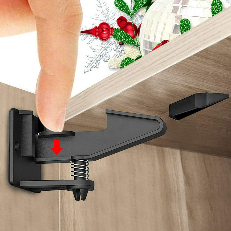homesmartcamera Drawer Cabinet Cupboard Child Safety Locks Black-1Pc