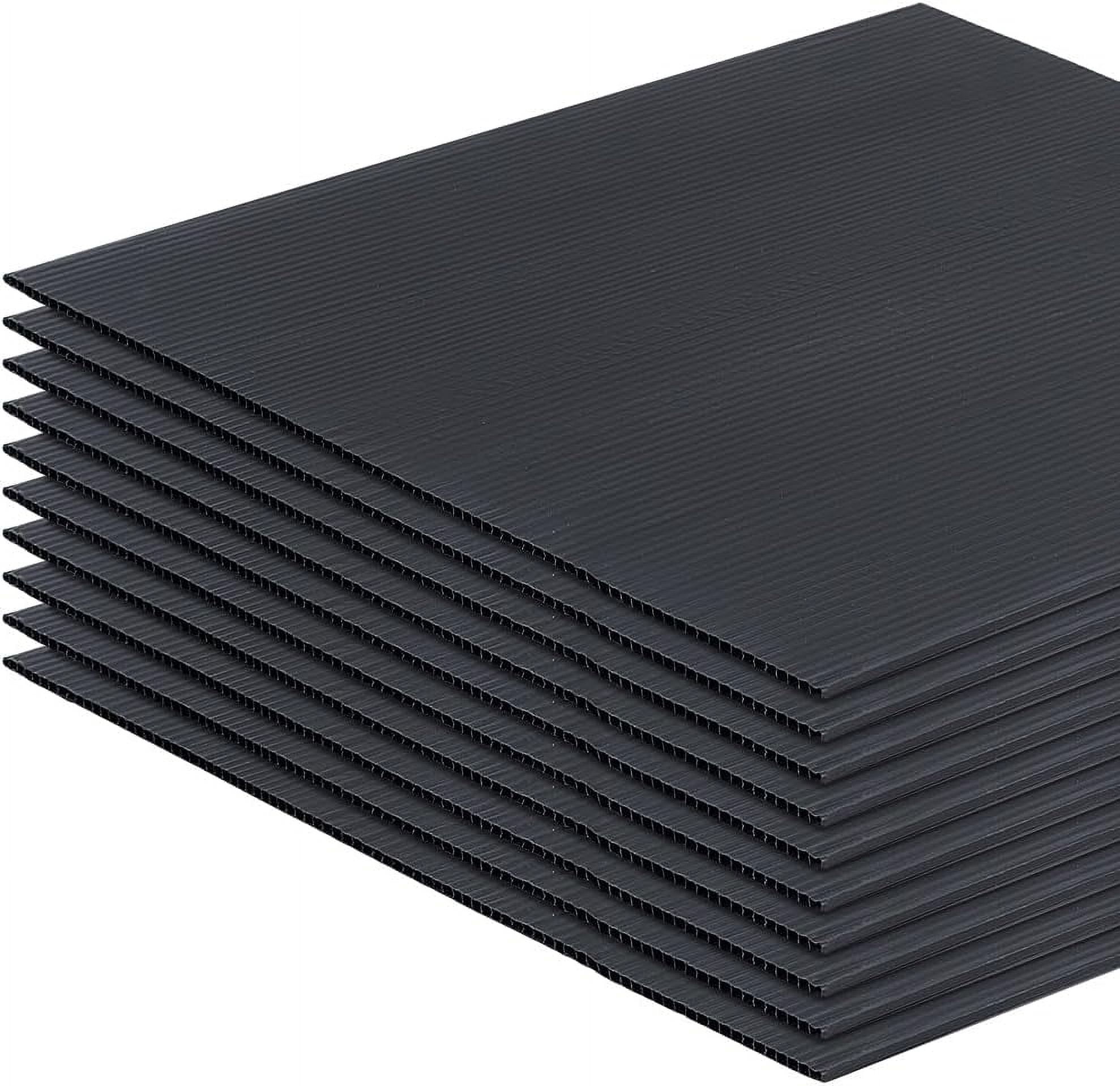 10 Pack Black Corrugated Plastic Sheets 11.8x11.8inch Squares Flat ...