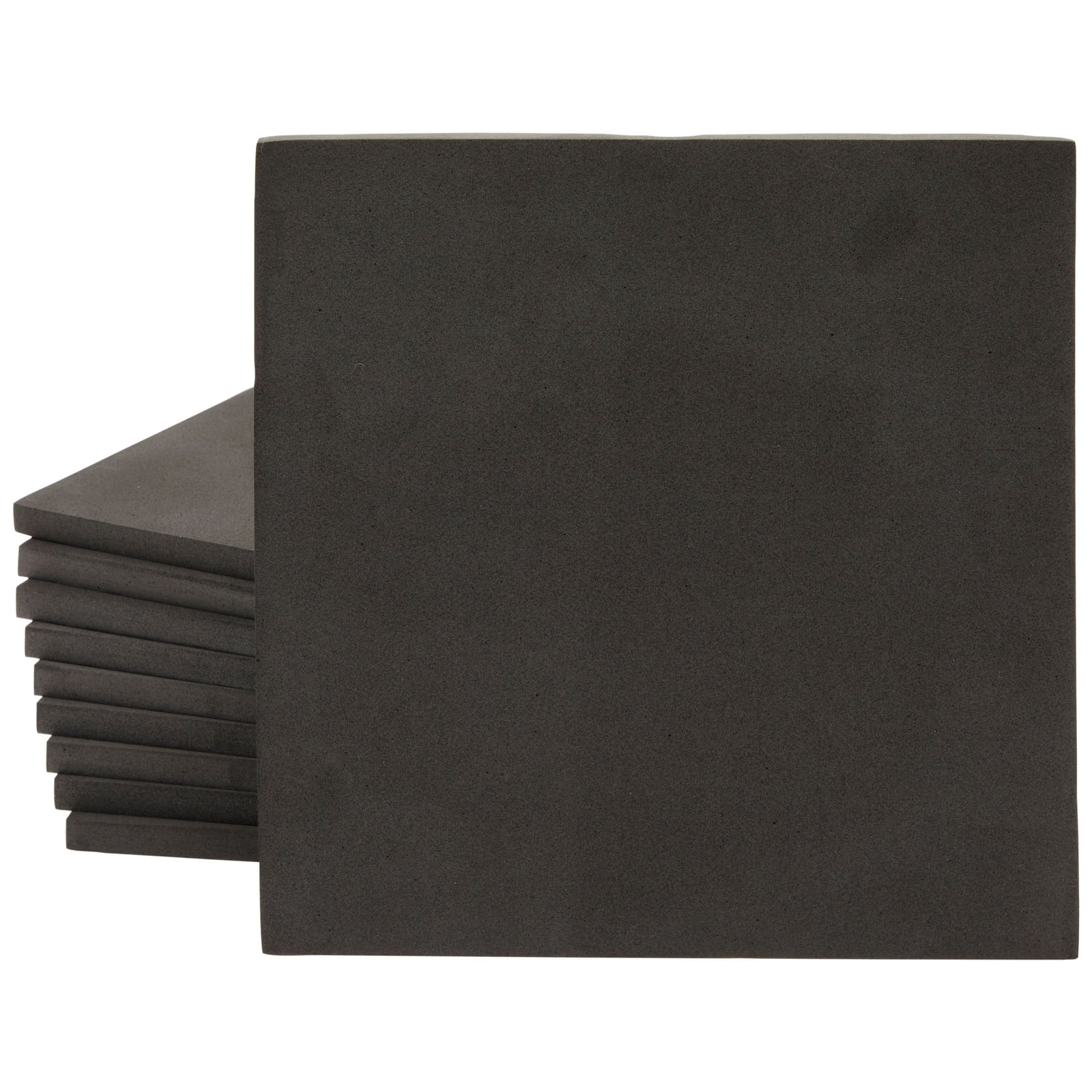 10Pack Black EVA Foam Sheets, 9.6x9.6Inch 10mm Thick HighDensity