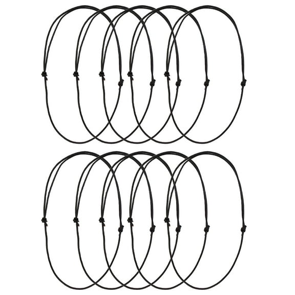 Set of 10 Adjustable Leathers Cords Necklace Rope Black Necklace Cords Jewelry Findings Perfect for Jewelry Making