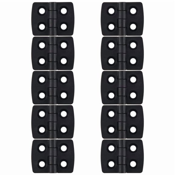10-Pack Black Plastic Door Hinges 40mm x 30mm x 4mm for Electrical Cabinets