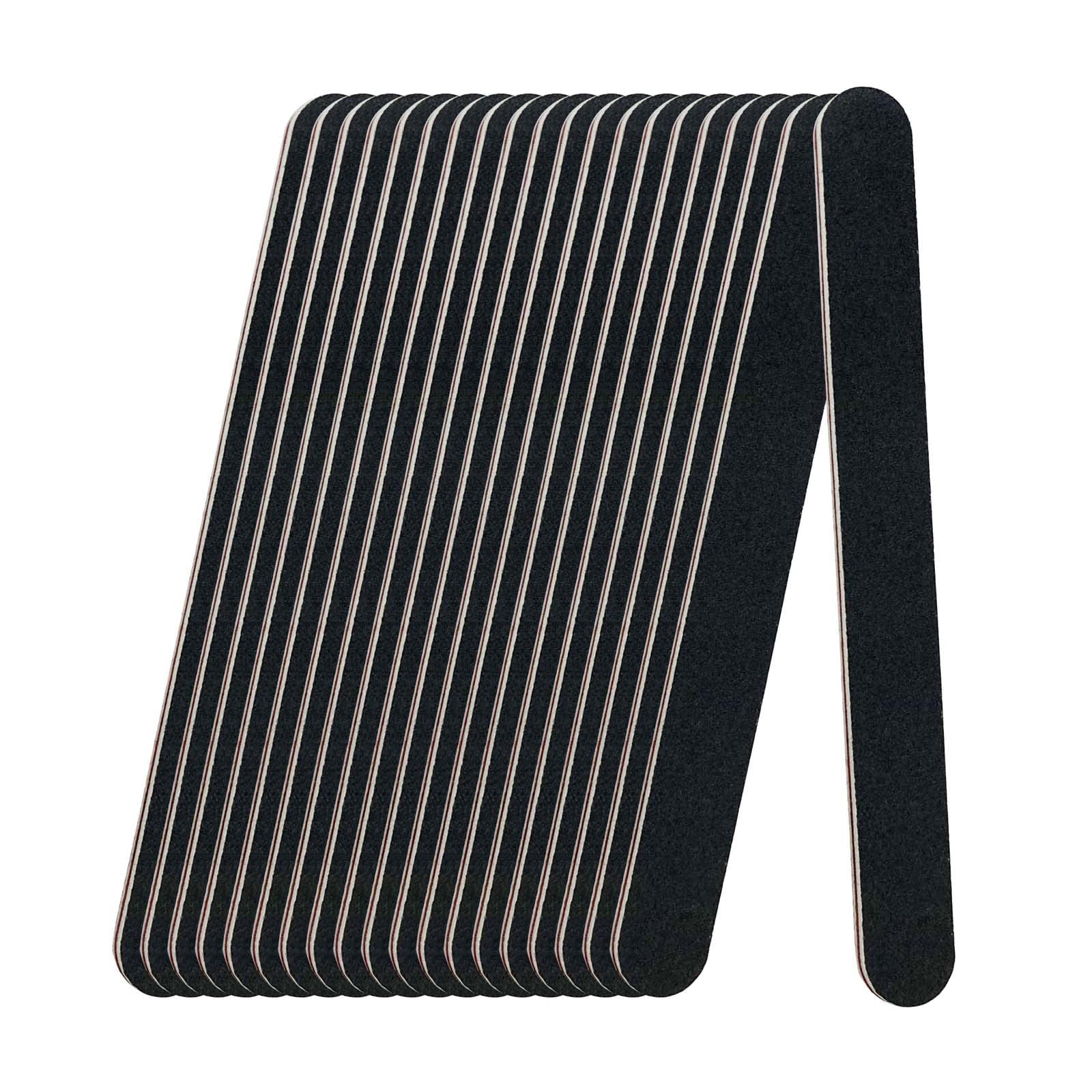 10 Pack Black Professional Reusable Emery Boards Manicure Tool 180 Grit