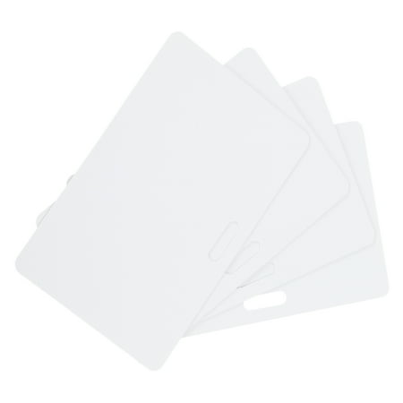 10 Pack Blank Cards 15mil ID Cards with Horizontal Slot Punch White