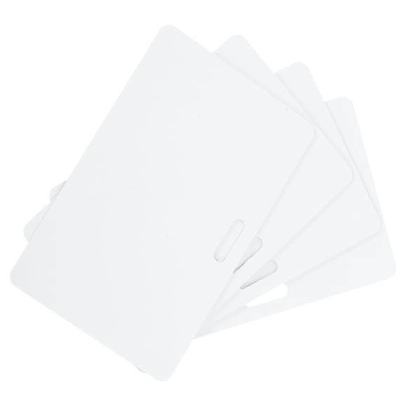 10 Pack Blank Cards 30mil ID Cards with Horizontal Slot Punch White