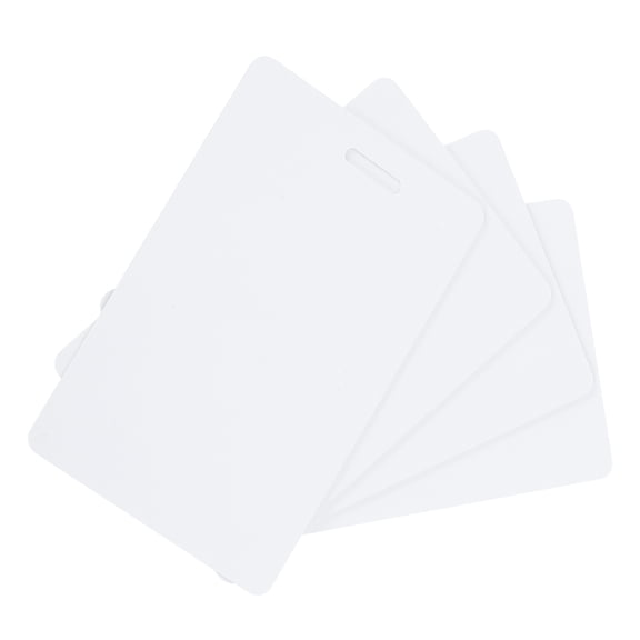 10 Pack Blank Cards 30mil ID Cards with Slot Punch on Short Side White