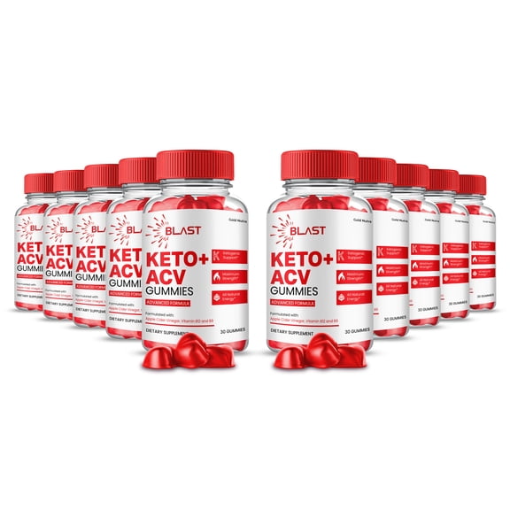 (10 Pack) Blast Keto ACV Gummies, Blast Keto + ACV Gummies Supplement Ketogenic, Premium Formula, All Natural Ingredients, 10 Month Supply
