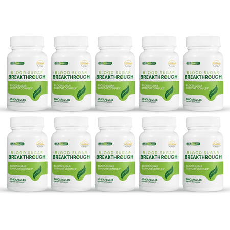 10 Pack Blood Sugar Breakthrough, blood sugar support-60 Capsules x10