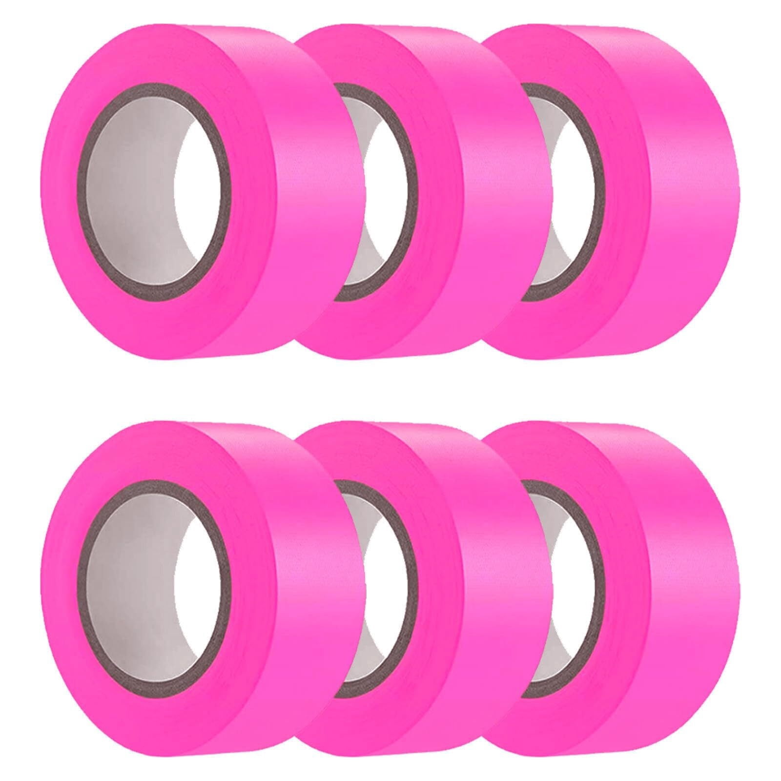 10 Pack Blue Flagging Tape, Non-Adhesive Plastic Ribbon Neon Marking ...