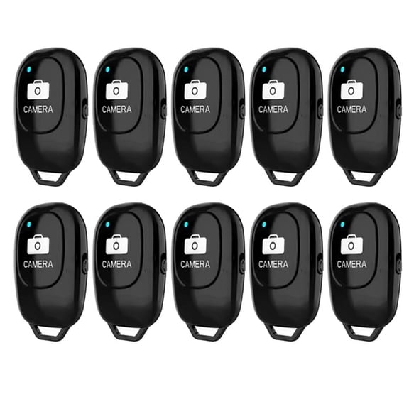 10-Pack Bluetooth Remote Shutter for Mobile Photography, Driver-Free, ABS