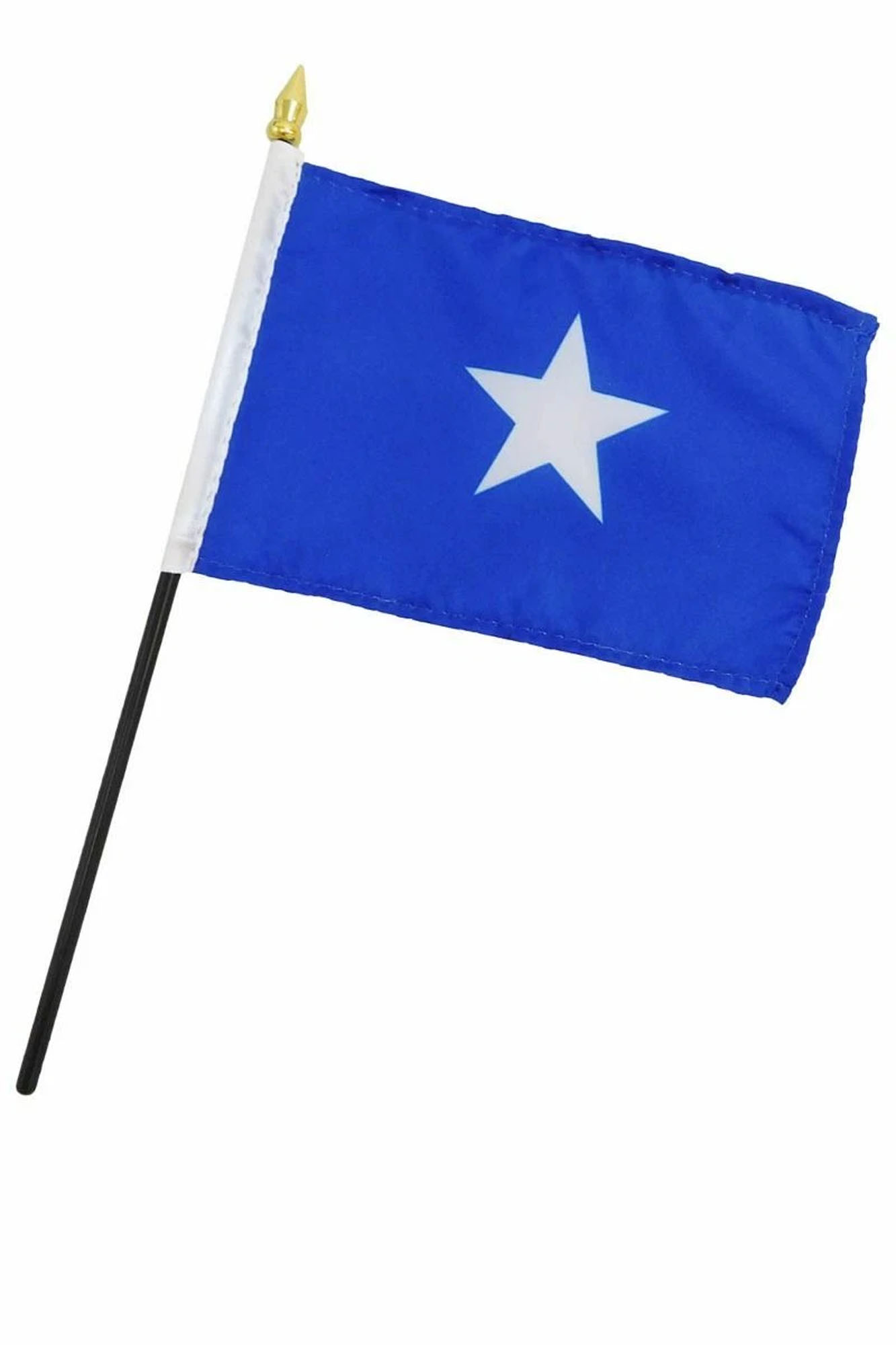 48 Star USA Linear American Desk Flag Set – 4x6 Inches, Wooden Stick Staff, Polyester