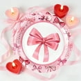thumbnail image 1 of 10-Pack Bow Patterned Disposable Paper Plates - Elegant Party Dinnerware for Valentine's Day Baby Showers Bridal Events - Decorative Tableware Set for Special Occasions, 1 of 6