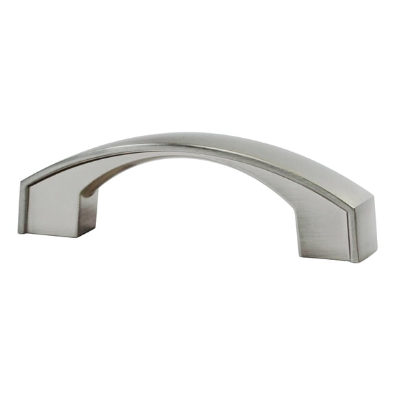 10 Pack Bow Style 3" Center To Center Brushed Nickel Cabinet Hardware Pull / Handle