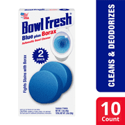 (10 Pack) Bowl Fresh Automatic Toilet Bowl Cleaner and Freshener Tablets, Fights Stains with Borax, 2 Ct -  2 pack