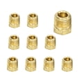 thumbnail image 1 of 10 Pack Brass Hex Head Pipe Plug 1/2" NPT - Air Brake Fitting Replace 3152X8 3152P08 218P8 177.9121D 017057 AM1779121D SPPH8 WEA3152P08 WH3152P08 IND3152X8 1218 121D 177.9039 FAR 121D, 1 of 4