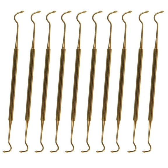 10 Pack Captain O-Ring - Brass O-Ring Pick Tool No Scratch [P/N: OPICK-BR]