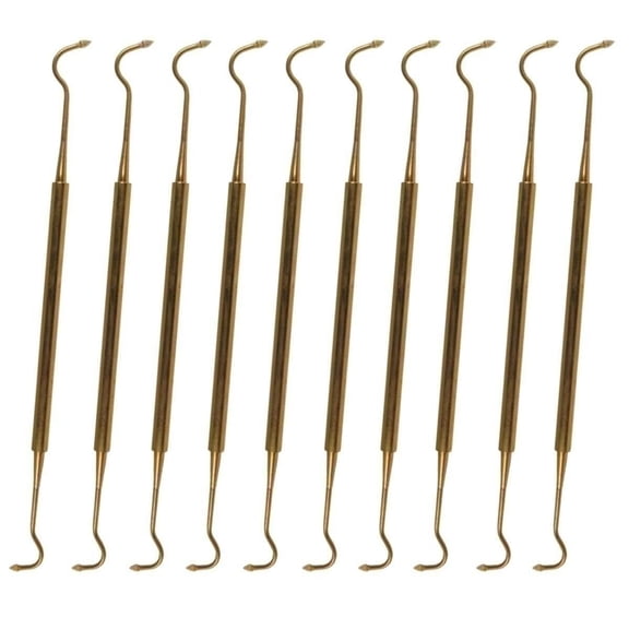 (10 Pack) Brass O-Ring Pick Tool (No Scratch) for paintball, scuba, plumbing,etc