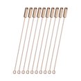 thumbnail image 1 of 10-Pack Brooch Stick Pins, 2.8 Inch Copper Long Needle Eye Pin with Stopper Ends for DIY Clothing/Accessories/Suit tie/hat/Scarf/Jewelry, Straight Flat Head Pins [Rose Gold], 1 of 6