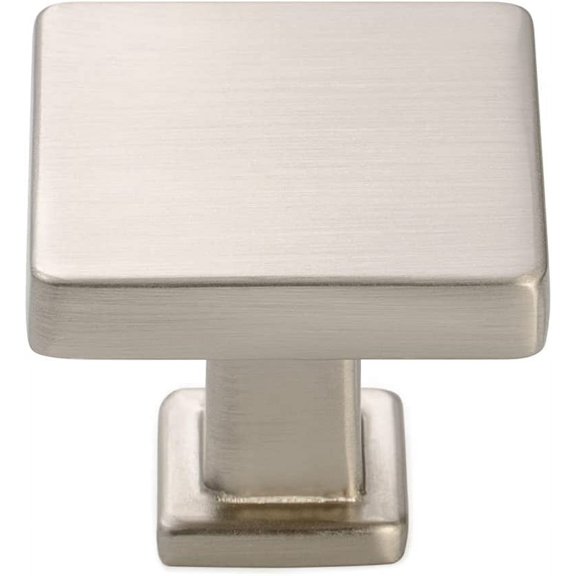 10 Pack Brushed Nickel Cabinet Knobs, Square Single Hole Pulls K08