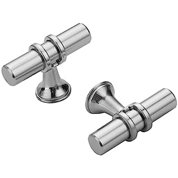 10 Pack Brushed Nickel T-bar Cabinet Knobs, Kitchen Cabinet Knobs and Drawer Pulls