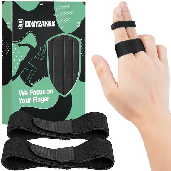10 Pack Buddy Tape Finger Straps, 2 Finger Splint for Broken Finger Trigger Finger