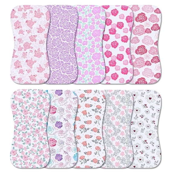 10-Pack Burp Cloths for Baby Boys and Girls,Baby Washcloths, Burp Rags ...
