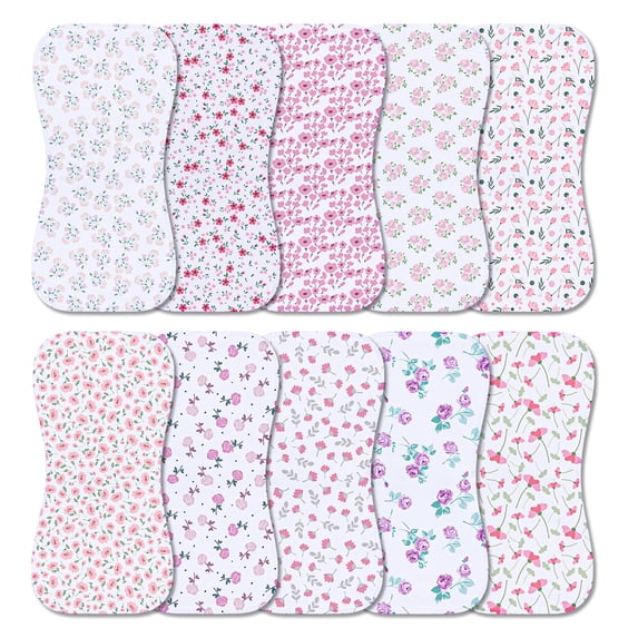 10-Pack Burp Cloths for Baby Boys and Girls,Baby Washcloths, Burp Rags ...