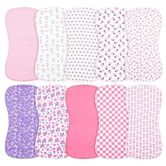 10-Pack Burp Cloths for Baby Boys and Girls,Baby Washcloths, Burp Rags ...