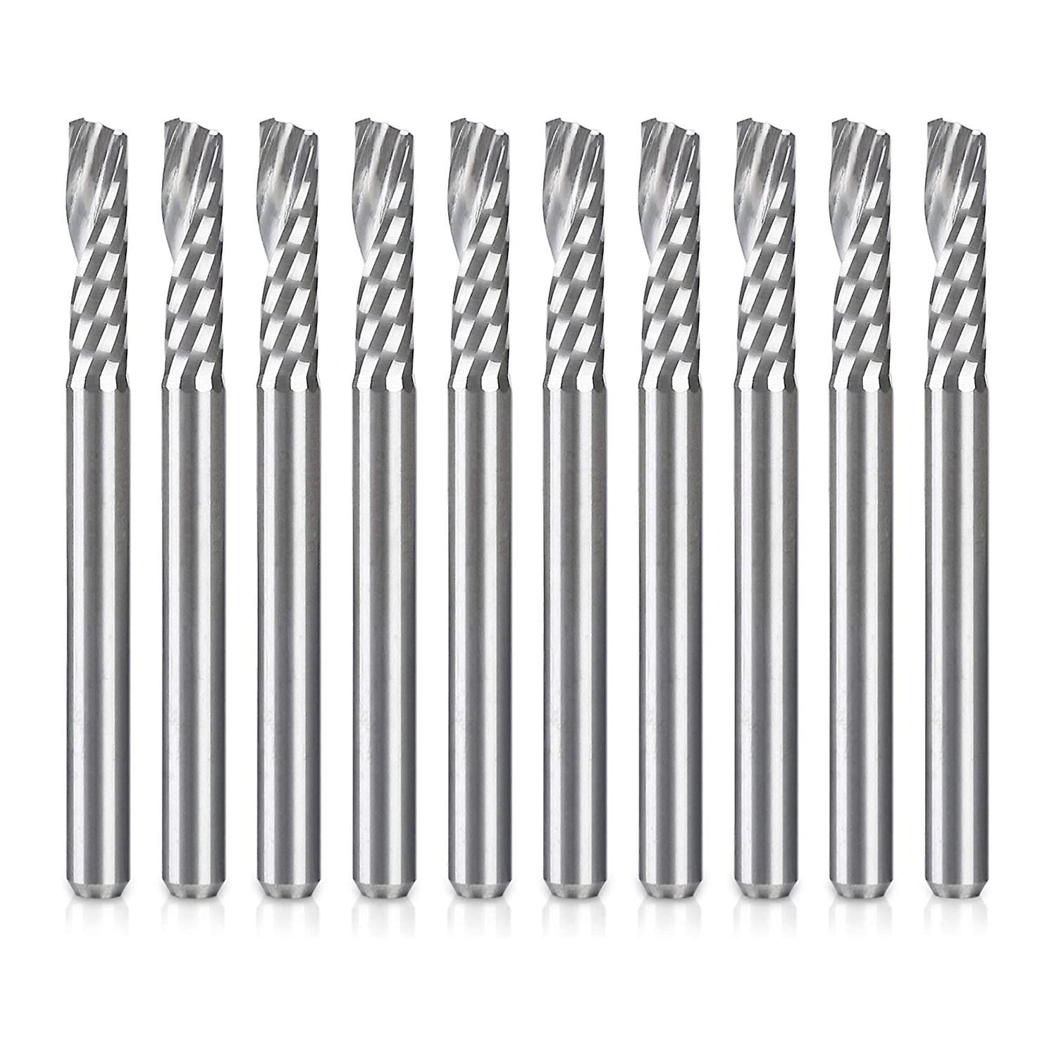 10 Pack CNC Router Bits 1/8 inch Spiral Upcut Router Bit Single Flute ...